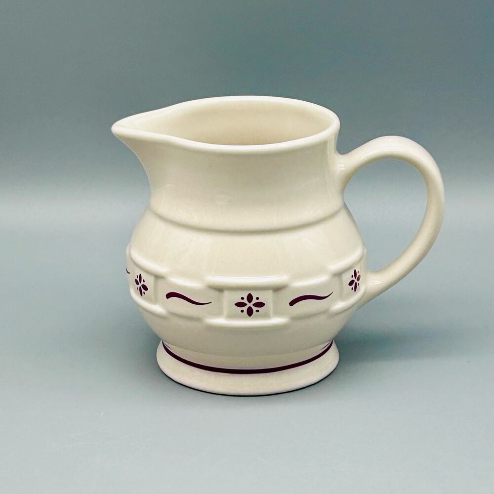 Longaberger Pottery Woven Traditions “Red” Creamer